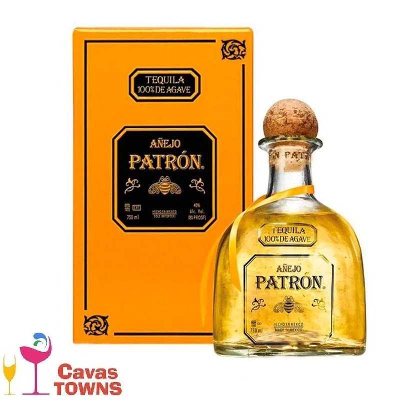 Tequila Patron Añejo 750 ml - Cavas Towns Tequila Patron Añejo 750 ml - Cavas Towns